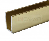 О-10AL Gold Профиль П-образный  для стекла 8 мм L-3000mm 