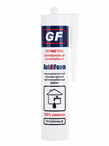 Cиликон Санитарный Прозрачный GoldiFoam  260 мл GF