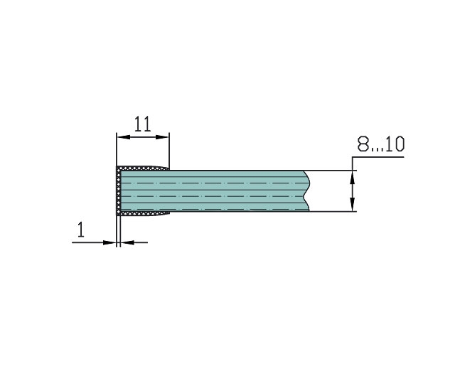 O-211 10mm L=2200mm Профиль уплотнительный