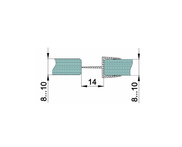 O-205 8mm L=2200mm Профиль уплотнительный