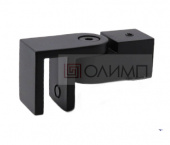О-1909 Black Держатель штанги на стекло поворотный для трубы 19x19																														 по выгодной цене от компании ОЛИМП, производителя фурнитуры