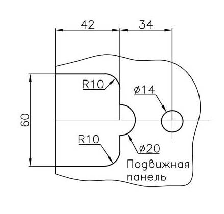 О-311 PSS Петля стена - стекло