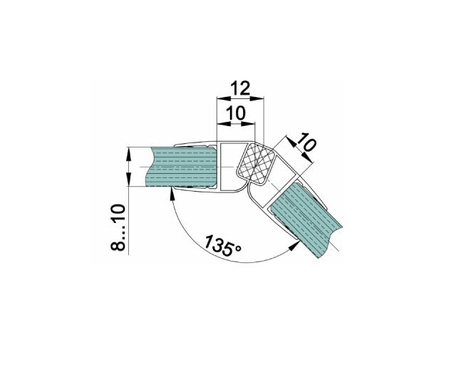 O-208 8mm L=2200mm Профиль уплотнительный