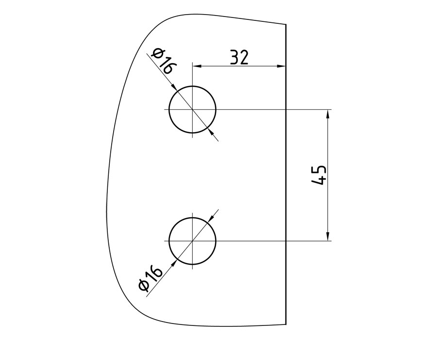 O-84-4-2 Grey Боковая петля на коробку