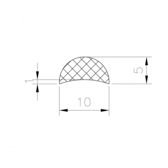 O-218 5х10mm L=2200mm Профиль порог