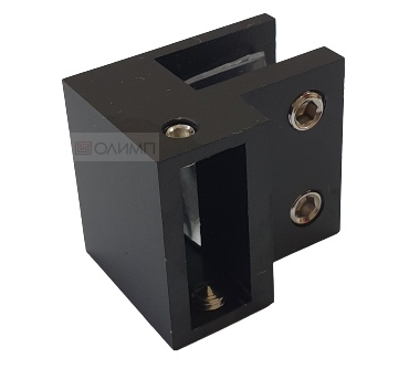 О-014 BLack Коннектор для  трека 30х10 mm торцевой стекло-труба