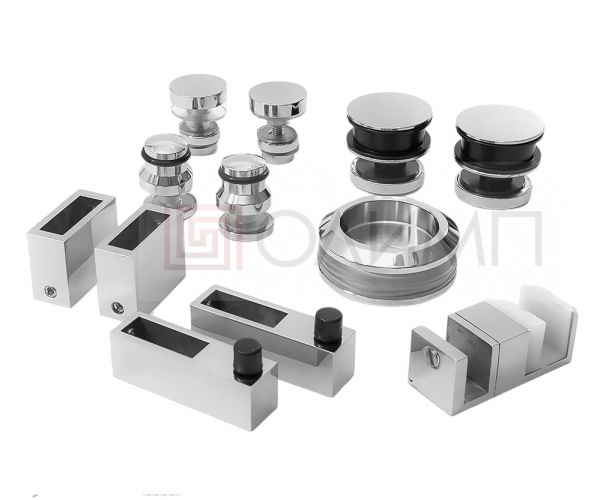 О-758-1 PSS SUS 304 Комплект на раздвижную дверь под трек 30х10мм с двойной направляющей
