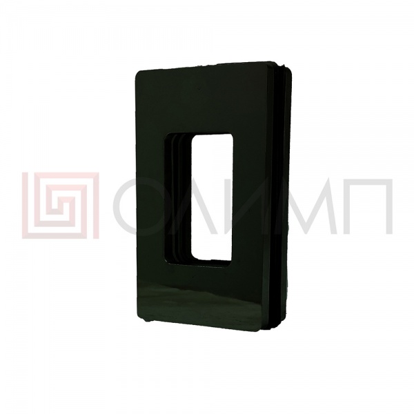 О-57 Кноб комплект Black врезная 120мм х 70мм (межосевое 100мм)