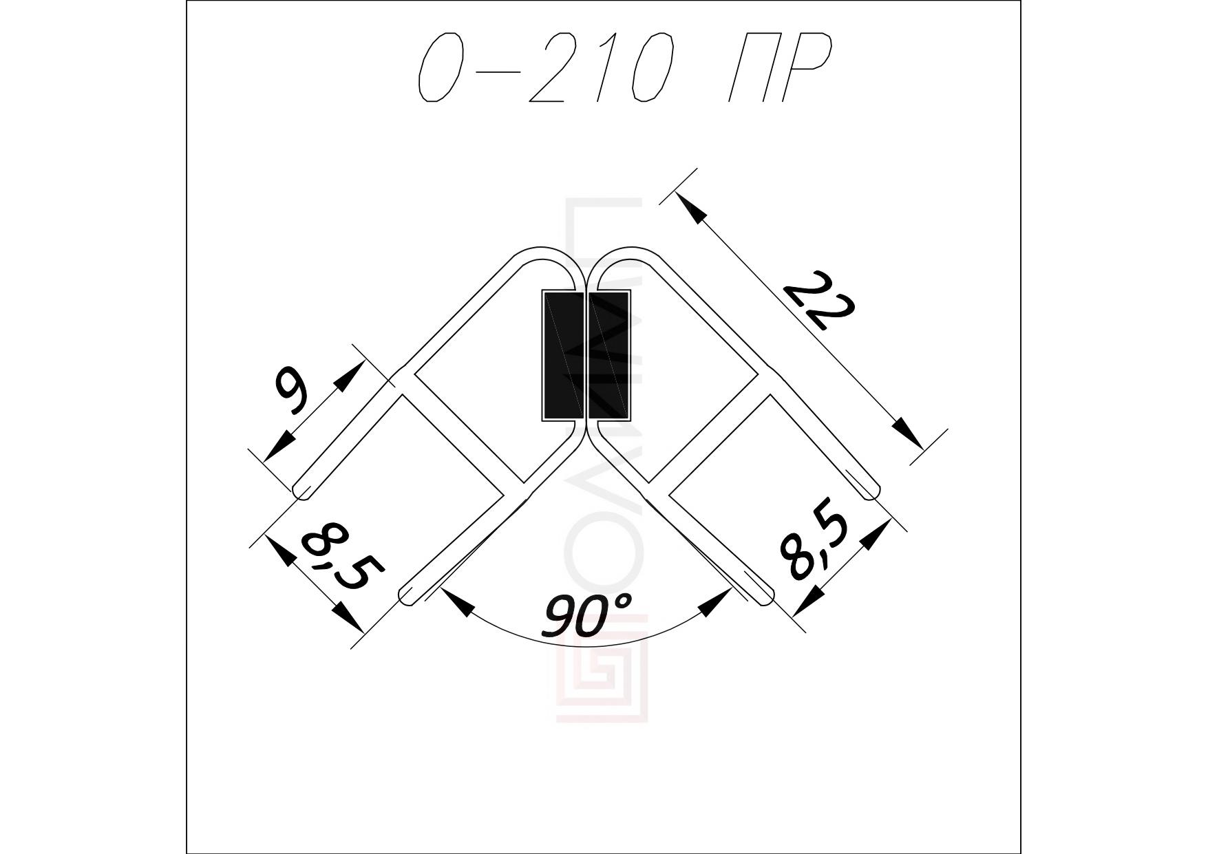 О-210ПР 8 mm L=2200mm Профиль ПРЕМИУМ